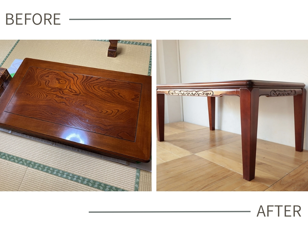 ローテーブルをハイテーブルにする方法