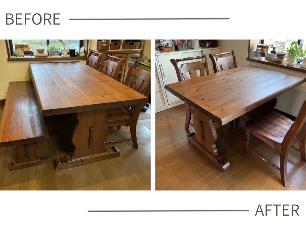 テーブルを小さくリメイク