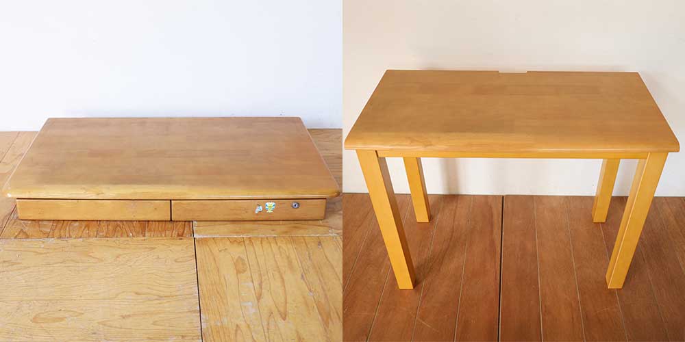 R1333:使わなくなった学習机。天板を小さくリサイズしてPCデスクにのイメージ