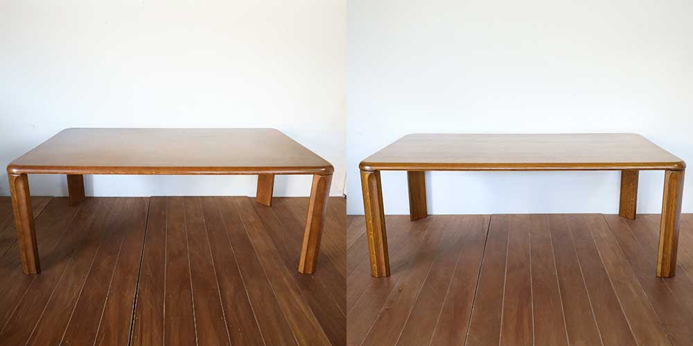 R1386:ダイニングテーブルを再塗装。落ちない汚れや輪染みも除去のイメージ