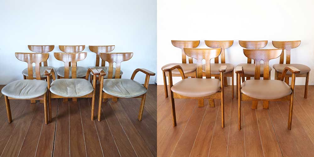 R1387:ダイニングチェアの座面張り替え・クッション交換で座り心地よくのイメージ