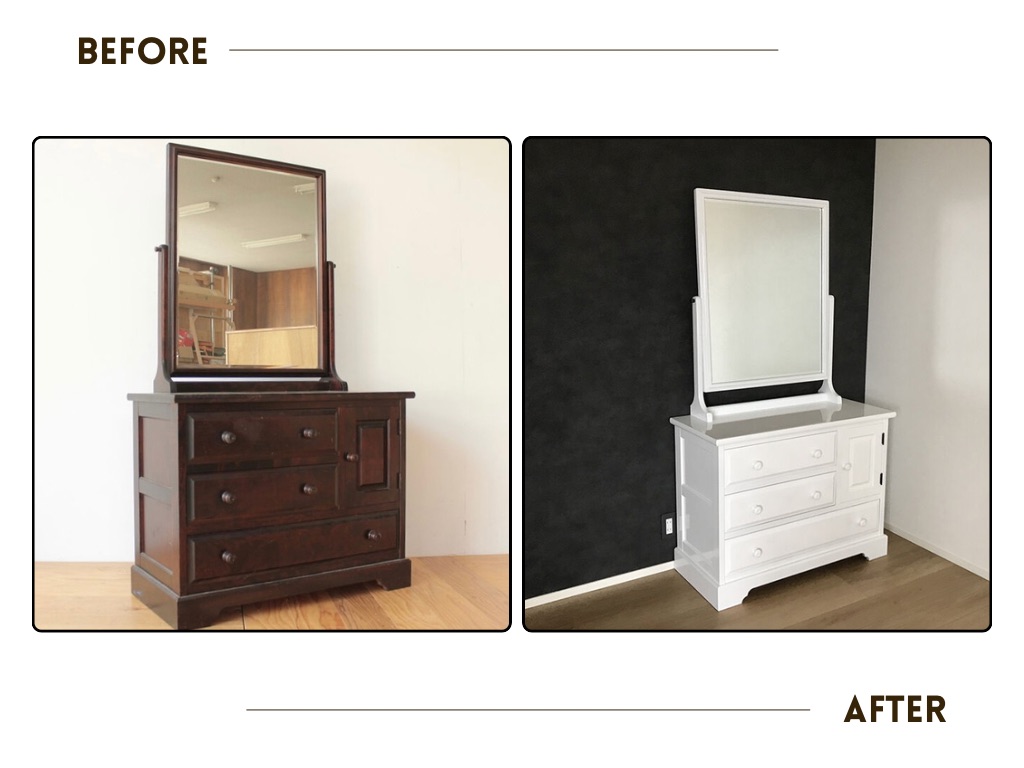 北民家具のリメイク事例(再塗装)