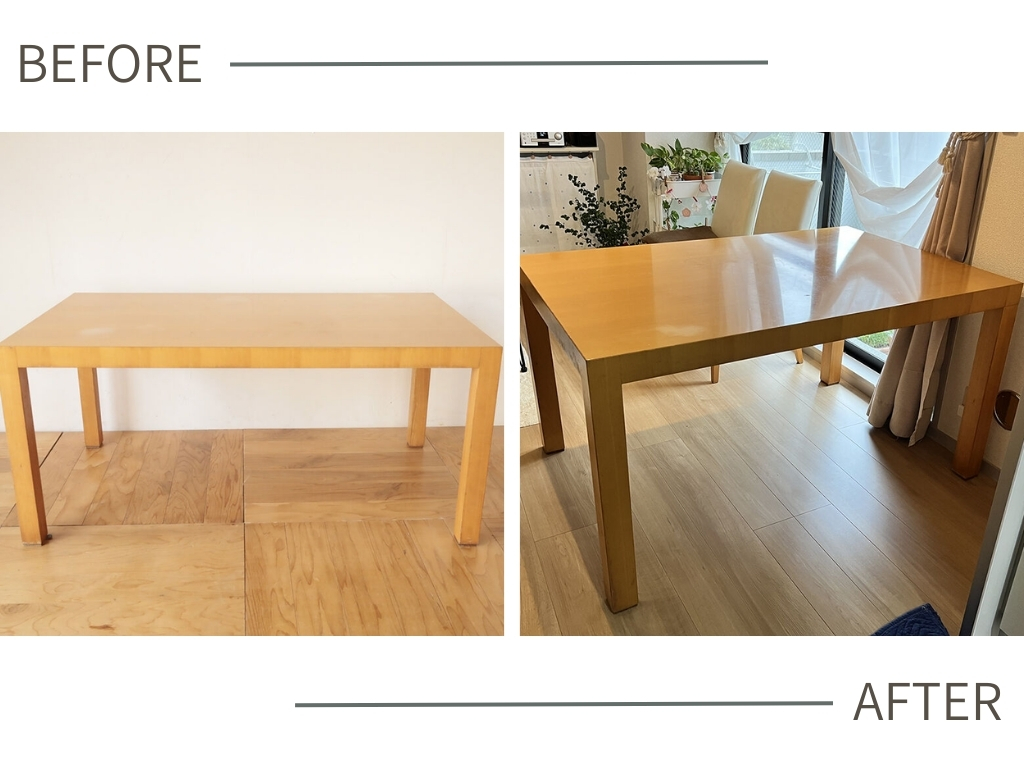 テーブルを小さくリメイク