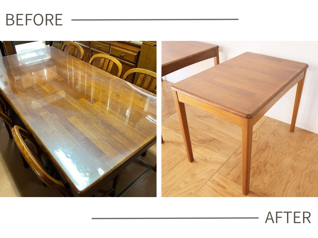 テーブルを小さくリメイク