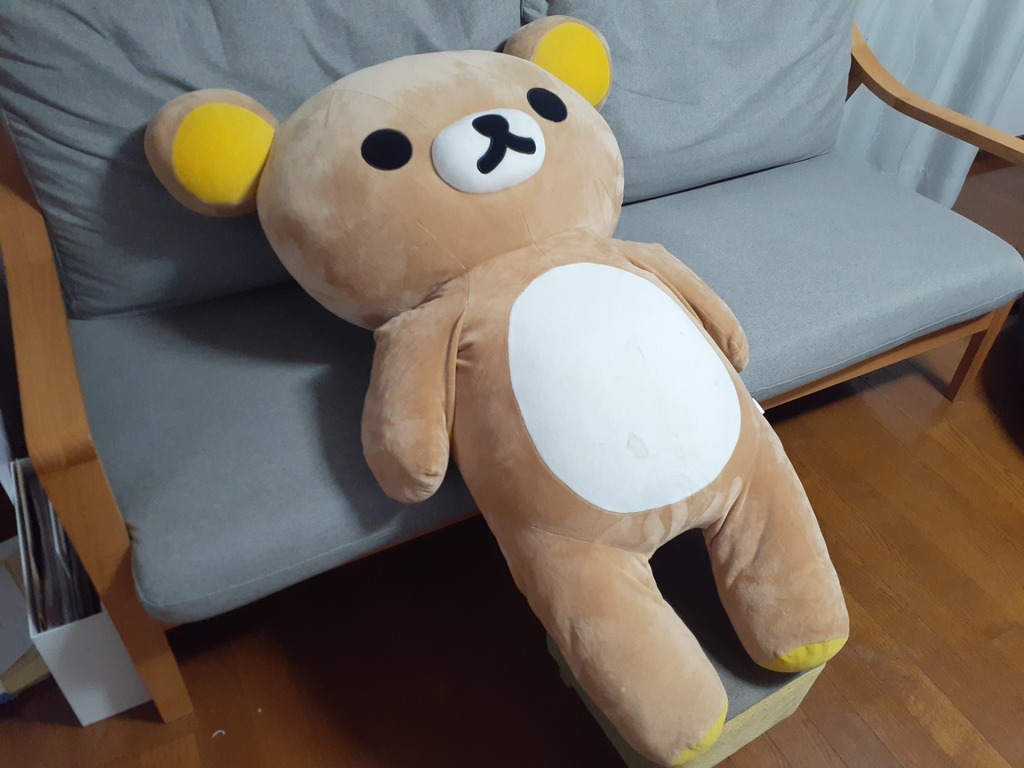 オットマンを使っている様子