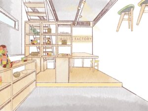 谷四ベースリニューアル予定のパース