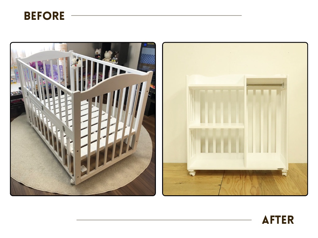 ベビーベッドのリメイク事例