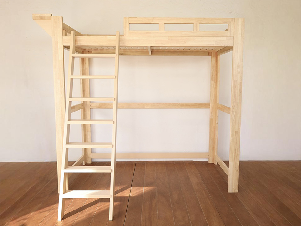 M0181:ロフトベッドをオーダーメイド。ベッド下の空間を広く確保