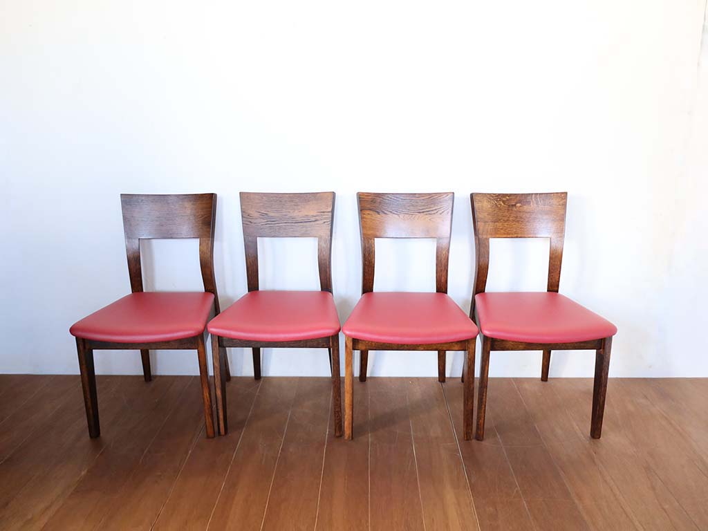 ダイニングチェのフレームを再塗装し、座面交換