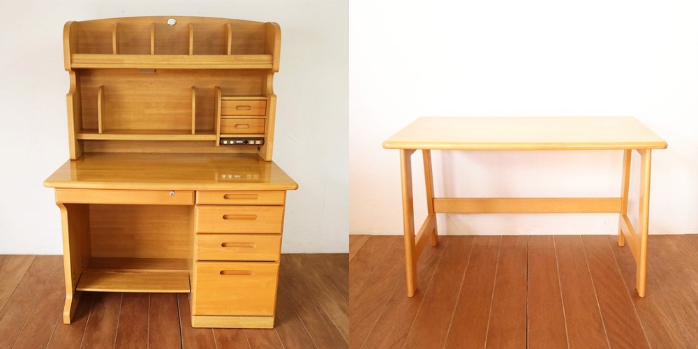 R1419:長年愛用の学習机をリモートワーク用デスクにリメイク。高さ変更ものイメージ