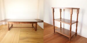 R1423:テーブルの延長天板を活かした収納棚