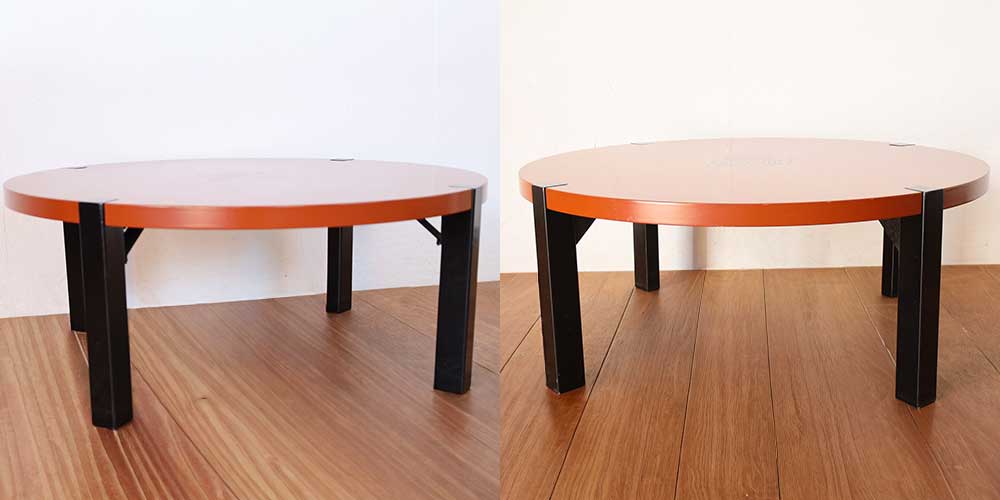 R1426:ちゃぶ台の脚を固定脚にリメイクし、ガタつきを解消のイメージ